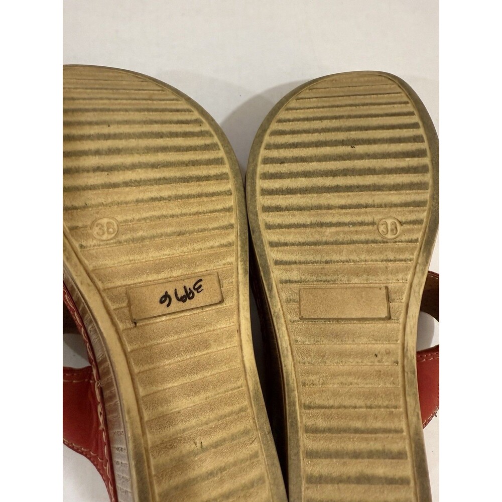 V Italia Mica Natural Genuine Leather Slide on Extra Light Wedge Size 38 - Picture 7 of 9